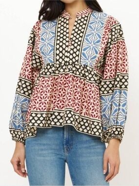 Oliphant Mandarin Balloon Top in Sultan Black Size XS